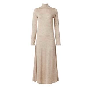 Polo Ralph Lauren Wool-blend Turtleneck Maxi Dress Size XXL Beige